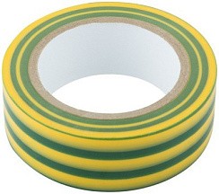 Фото Изолента ПВХ самозатухающая 19 мм х 10 м ( желто-зеленая ) FIT