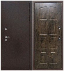 Фото Дверь входная ТЕРМО Мет-МДФ Акация темная  205*86 Правая