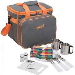 Фото Набор для пикника на 2 персоны серый HS-811(2)G Helios