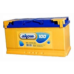 Фото АКБ 90а/ч о/п 810A АКОМ (L=353; b=175; h=190)