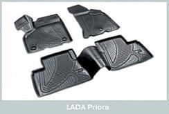 Фото Коврики салона 2170-72 оригинальный дизайн ОАО «АВТОВАЗ» резиновые