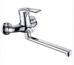 Фото Смеситель для ванны Lemen LC-2206, однорычажный, D35, длинный носик РАСПРОДАЖА