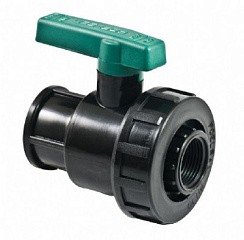 Фото Кран шаровый 1'*1' вн./вн. ПЭ (ПНД)