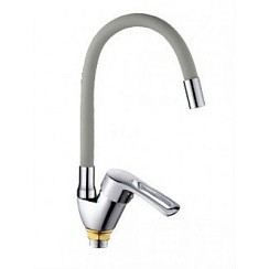 Фото Смеситель для кухни Lemen LB-91477-N19, однорычажный, D40, гайка, гибкий излив