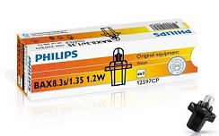 Фото Автолампа BAX 12V 1,2W B8,3s/1,35 Philips панельная