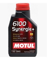 Фото Масло MOTUL 6100 Synergie+ 10W40 A3/B4 SN/CF   1л. п/с.