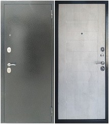 Фото Дверь входная Тайгер Хит Плюс Бетон Снежный(антик серебро/Бетон Снежный) 2050*960 Правая