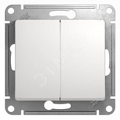 Фото Переключатель 2-кл. в рамку белый сх.6 GLOSSA GSL000165