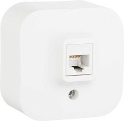 Фото Розетка компьютерная 1-м ОП Quteo RJ45 кат.5E UTP бел. Leg 782224