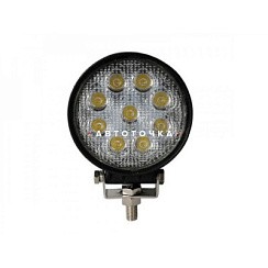 Фото Фара светодиодная 9SMD 3W(27W) 12-24V круглая (27S9-3R 12-24V)