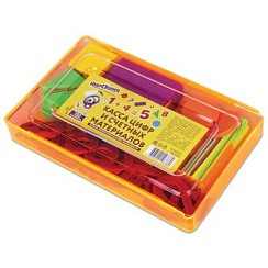 фото Касса цифр и счётных материалов ЮНЛАНДИЯ "ЛЁГКИЙ СЧЁТ", 132 элемента, пенал