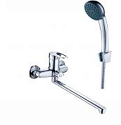 Фото Смеситель для ванны DIST Х182-2S,с длинным изливом,хром) РАСПРОДАЖА