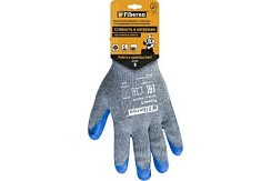 Фото Перчатки "Стойкость к нагрузкам при тяжёлой работе"хлопок+полиэстер,текстур. латекс.покрытие Fiberon
