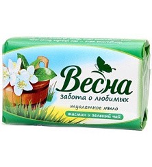 фото Мыло твердое "Весна" Жасмин и зеленый чай 90гр