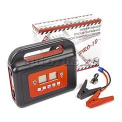 Фото Портативное зарядно-пусковое устройство PRO-10, 10000 мАч, 800А, с компрессором ARNEZI