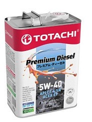 Фото Масло TOTACHI Premium Diesel Fully Synthetic 5W-40 CJ-4/SN 4л. син.