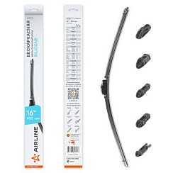 Фото Щетка стеклоочистителя 400мм бескаркасная Airline силикон