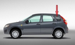 Фото ВАЗ 1119 Стекло боковины левое тонир. 468х231 (Калина хетчбэк)