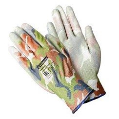 фото Перчатки "Для садовых работ" полиэстер 8(M), разноцветные PR-PU055