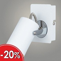 фото Спот L08006/1 WT+CR белый/хром 1x50W GU10 h115, LNX22