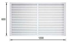 Фото Решётка радиаторная ПВХ 0,6х1,2м Белая