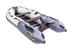 Фото Лодка надувная "Ривьера Компакт 3400 СК", Комби, светло-серый/графит
