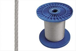 Фото Трос для растяжки DIN 3055 D4 стальной, покрытие цинк