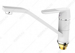 Фото Смеситель д/кухни SL123W-004F-25 одноручковый, длинный излив, Белый, РМС