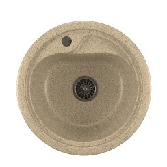 Фото .Мойка ML-GM10 круглая, светло-розовая (311), 440мм, 180 мм, РАСПРОДАЖА