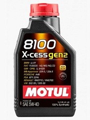 Фото Масло MOTUL 8100 X-cess GEN2  5W40 A3/B4 SN   1л. синт.