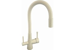 Фото Смеситель д/кухни T60003BK-302-6 с гибк.изливом под фильтр на гайке, Ø35, (Lt), БЕЖЕВЫЙ OUTE