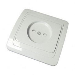 Фото Розетка 1-м с/у б/з "Валери" 16А 220В белая "UNIVersal" В0022