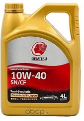 Фото Масло IDEMITSU 10W40 SN/CF   4л. п/с (30015045746)