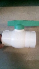 Фото Кран шаровый ПП Ду 40 мм с пластиковым шаром***