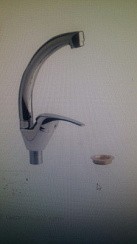 Фото Смеситель д/кухни SL128-011F одноручковый, высокий поворот.излив, Латунь, РМС