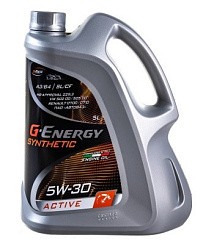 Фото Масло G-Energy Synthetic Active 5W30 SL/CF A3/B4 5л син.