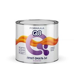 Фото Грунт-эмаль по ржавчине, коричневая, Formula Q8 , 1,9 л