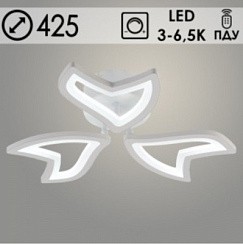 фото Люстра LI09822A/3 PR WT белый 60W LED 3000-6500K d425 ПДУ(ИК) диммер, HN23