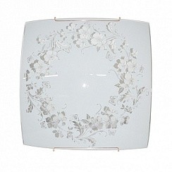 фото Светильник Венок 300x300 белый/глянец/хром 1х60W E27 НПБ-302 н.