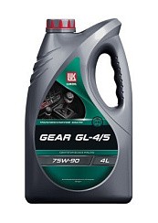 Фото Масло трансмиссионное 75W90 GL-4/GL-5 Лукойл   4л. п/с GEAR (3637658)