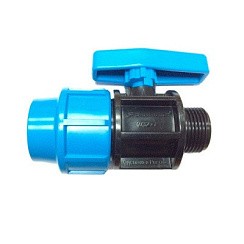 Фото Кран шаровый 1'*1' вн./нар. ПЭ (ПНД)