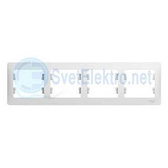 Фото Рамка 4 поста белая GLOSSA GSL000104