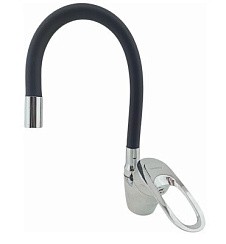 Фото Смеситель д/кухни одноручковый R3193F-2/А3193-2 одноручковый с гиб.изл. чёрный