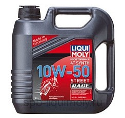 Фото Масло 4Т LIQUI MOLY Motorbike Synth Street Race 10W-50 SN Plus MA2 (4л)