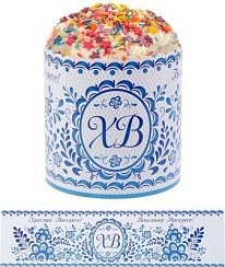 фото Ободок для пасхального кулича "Гжель"