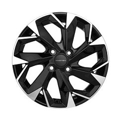 Фото Диск 15 6J*15 4/100/54,1+46 Khomen Wheels KHW-1508 (ZV Kia Rio) Black-FP