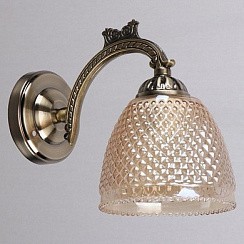 фото Бра 9857/1W AB+BR бронза 1х40W E27 h180, KQS20